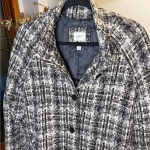 J. Jill Black and White Textured winter coat, Sz S
